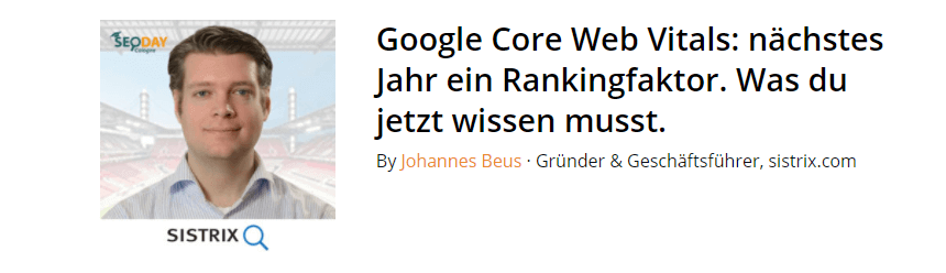 Google Core Web Vitals: nächstes Jahr ein Rankingfaktor. Was du jetzt wissen musst.