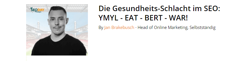 Die Gesundheits-Schlacht im SEO: YMYL - EAT - BERT - WAR!